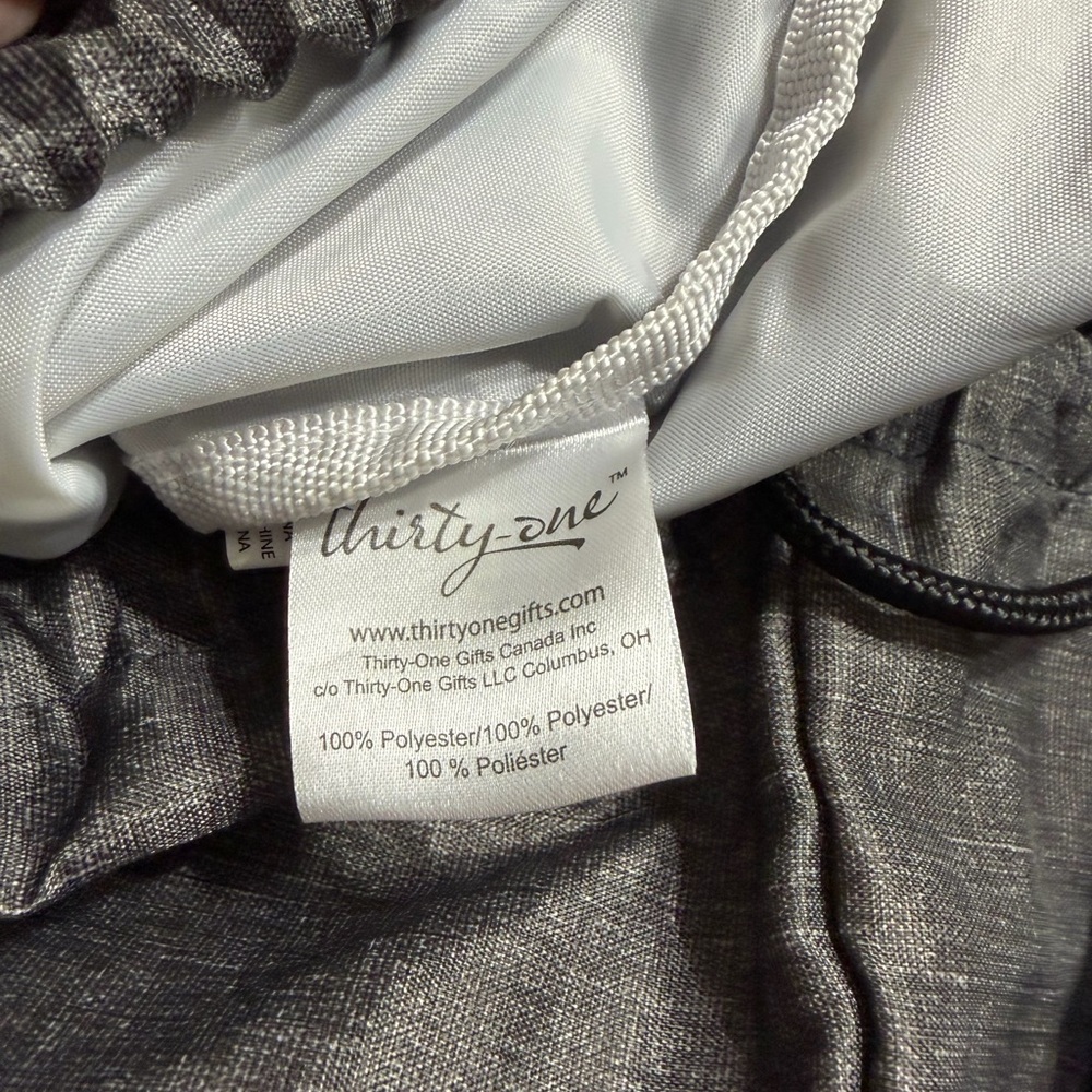 Thirty-One Gray Drawstring Bag - Picture 3 of 3